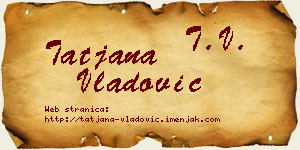 Tatjana Vladović vizit kartica